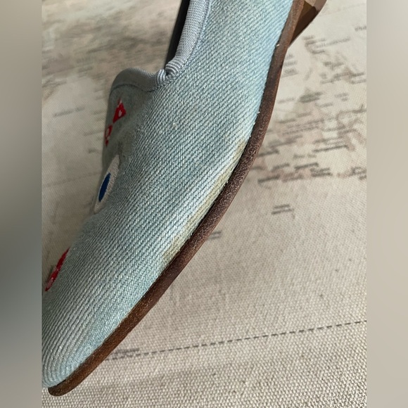 Man Repeller x Del Toro Goofy Face Slippers Denim Loafer Size 6 - Picture 7 of 13